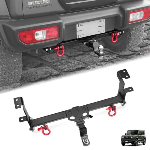 AMWMORV Jimny JB64 ヒッチメンバー シャックル付き メンバーヒッチボール ブラックパウダーコーティング ジムニー JB74ヒッチキャリア トレーラー フルセット 車牽引｜Historia　店