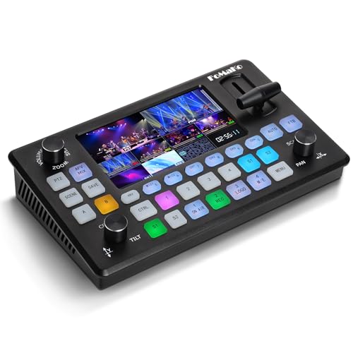 FoMaKo ビデオミキサースイッチャー ライブプロダクションスイッチャー HDMIインプット4個付き添い人 1080p 60FPS USB映像媒体録画 FHD 5.5in LCD映写幕 PVW PGM マルチ写真機仕立て上げる USB3.0 HDMIビデオスイッチャー PTZ取り締まるに相応う｜KC601 Pro