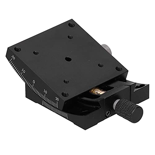 ゴニオステージ 60×60mm ゴニオメーター スライド ステージ 耐荷重29.4N 黒アルマイト アルミ R角度保護 直動部品 HXV?A60