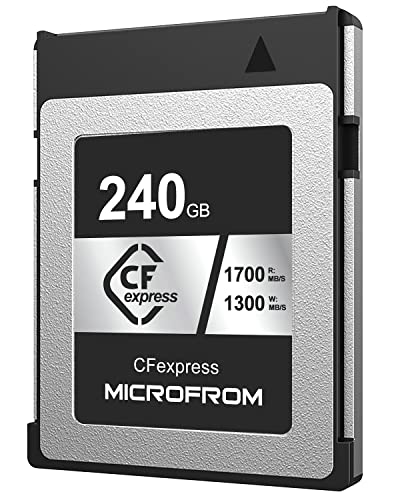 MICROFROM デジタル メモリーカードCFexpress Type B高速性能 読み出し速度1700MB/s 書き込み速度1300MB/s 8K RAW動画記録対応 240GB