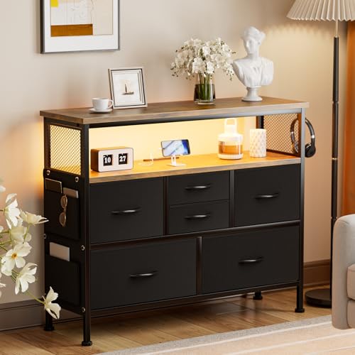 楽天市場】IKIFLYチェスト収納箪笥棚付きリビング収納チェストLED