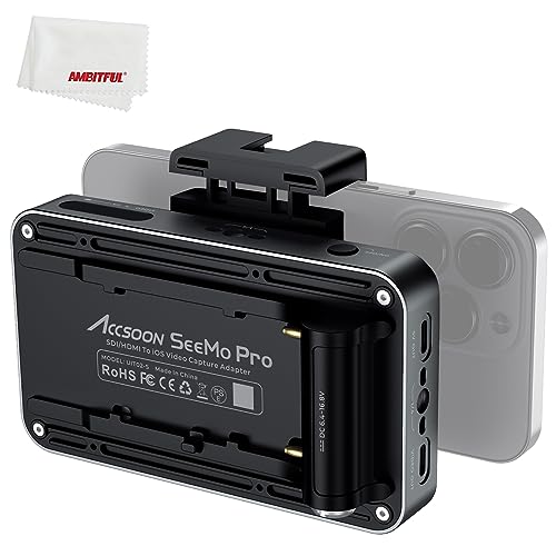 Accsoon SeeMo Pro 録画媒体透過率機 HDMI\u0026USBモニタリングアダプタ、SDIインプット＆繰り返しアウト、HDMIインプット、1080p 60fps録画媒体入出力、H.264録画媒体締めつける、変数ビット単位料金、ビジュアルロスレスすがた絵、スマートフォンカメラ 録画媒体 管する さし画伝わらす取り合わせ TV・オーディオ・カメラ-カメラ・ビデオカメラ・光学機器用アクセサリー