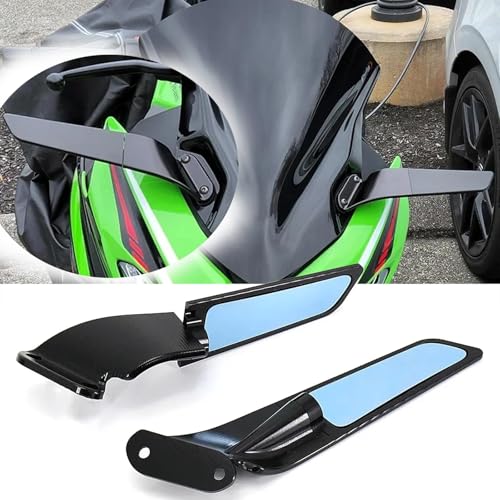 HJSYYDS For 2024 ニ.ンジャ650 ニ.ンジャ400 N.inja650 N.inja400 2018-2024 ニ.ンジャ 500 2024 zx6r 2024 オートバイ不可視バックミラー調整可能なスポーツウイングレットアルミニウム N.inja 650 アクセサリーに完璧に適合 [並行輸入品]