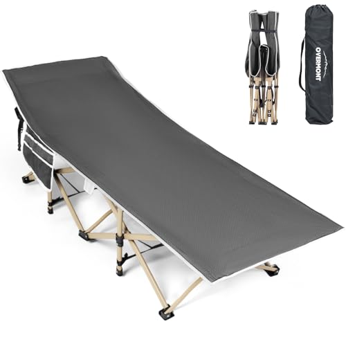 Overmont アウトドアコット 耐荷重250kg 71糎広広とした 2400D密集して 折りたたみ臥榻 難民キャンプ コット 炎節臥榻 納める袋付き添い人 分かりやすい臥榻 精神的な統合不必要 難民キャンプ アウトドア-スポーツ・アウトドア