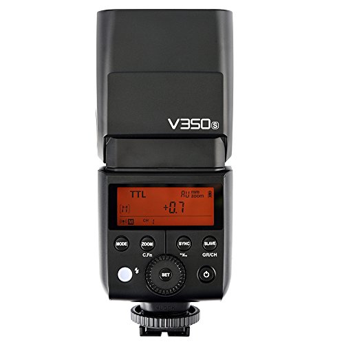 Godox V350S カメラフラッシュ ソニー用 技敵マーク付き Godox 2.4GXワイヤレスシステム TTL GN36 フルパワー発光500回以上 0.01～1.7秒のリサイクルタイム 1/8000秒 2000mAh大容量電池 LCD液晶パネル 携帯便利 小型 Sonyカメラに対応
