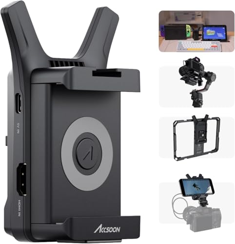 Accsoon公式ストアAccsoon Mini CineView Nano無線ビデオ伝送システム、1080p 60fps 低遅延約60ms 5GHzで約150m伝送距離 同時に4つiOS/Androidデバイスにワイヤレス 軽量72g RS2/RS3/RS3｜Historia　店