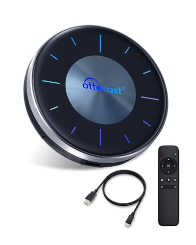 公式Ottocast オットキャスト OttoAibox P3 CarPlay AI Box アダプター S46 P3 YouTube/Netflixなど動画視聴可能 HDMI出力端子搭載 リモコン付き (セット品)