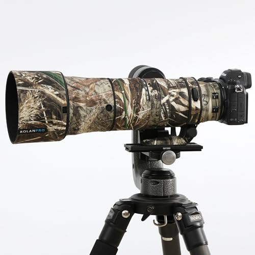 ROLANPRO レンズカバー | ニコン Z 180-600mm F/5.6-6.3 に・疔合する | 望遠レンズ用カモフラージュカバー | 3層構造保護、防水 | カラー番号：9#枯れ草迷彩（MY-435）