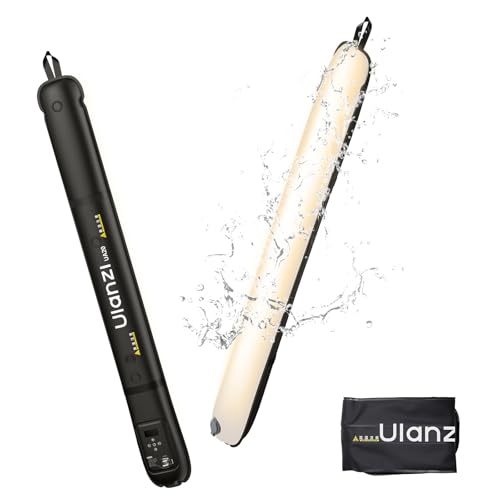 Ulanzi UA20 20W LEDビデオライト 撮影用ライト チューブライト インフレータブル マグネット付き 色温度2700K～6500K CRI 95+ 2500mAh Type C充電式 高輝度 1/4インチネジ穴 折りたたみ可能 ハンドヘルドライト 膨張するLEDライト｜Historia　店