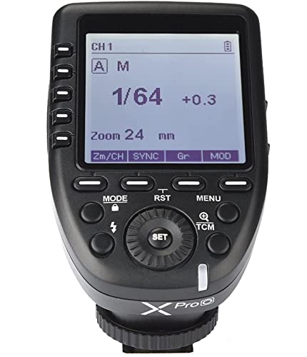 正規品 技適マーク付きGodox Xpro-O 2.4G ワイヤレスフラッシュトリガー 高速同期1 / 8000s Xシステム内蔵 超大LCDスクリーントランスミッタ付き Olympus Panasonic フイルムデジタルカメラ用 [並行輸入品]