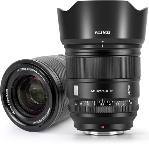 VILTROX AF 27粍 F1.2 XF 写真機水晶体 広角 超大差しわたし オート興味の中心 APS-C 富士フイルム Xマウント 銀鏡レスカメラ X-H1/X-M1/X-T3/X-A20/X-T30/X-T20/X-T200/X-PRO2/X-E3/X-Pro3に相応う 瞳AF パステル色のボケ味