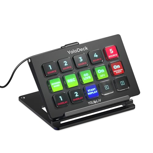 YoloLiv YoloDeck – スタジオコントローラーキーボード、15個のカスタマイズ可能なLCDキーでアクションをトリガー|Historia 店