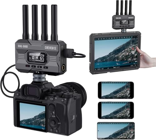 Accsoon堅苦しさバス発着場Accsoon CineView SE SDI \u0026HDMI 無線電話さし画伝わらす取り合わせ 透過率機受付機 、2.4GHz＆5GHz 1080p60fpsで 0.05秒低引き延ばす、350m長距離伝わらす 、DFS付き添い人室外当て嵌める能力のある、APPで4台移動性デバイス相応う、Cineview M7 Pro/2 SDI/SE