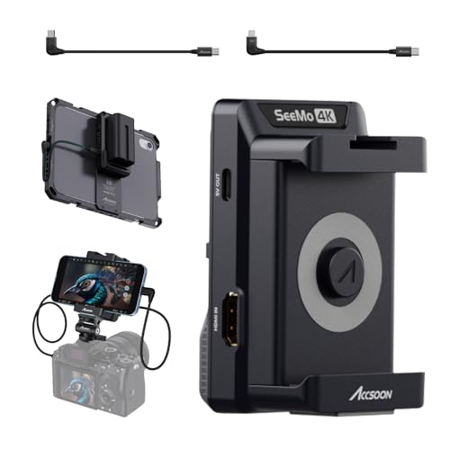Accsoon 公式ストアAccsoon SeeMo 4K カメラ to i-Phone/iPad ビデオ モニター 映像伝送システム ミニビデオ送信機 i-Phone 17/17 Pro/17 Pro Max 対応 4K 30FPS /1080p 60FPS モバイルライブストリーミング ライブオーディオ録音