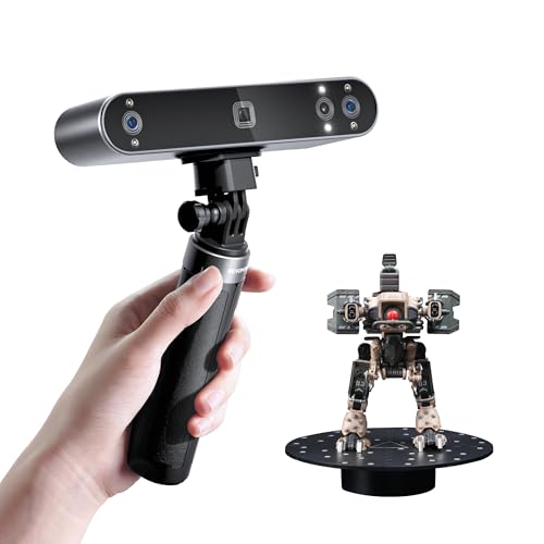Revopoint POP 3 Plus 3Dスキャナ 0.04粍高的確さ 18fps弾丸道路走査す早さ 赤外線 色合い/顔走査 LED補光灯 軽さ 手持ち部分スキャナー 3D刷り上げる 3D青写真 AR/VRコンテンツ仕立て上げる Android/iOS/Win10\u002611/macOS相応う 標準尺度版