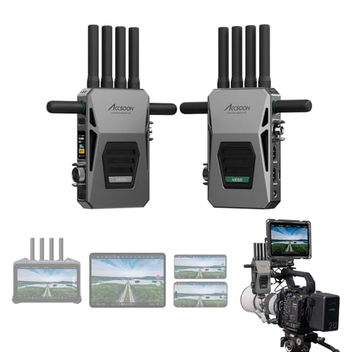 Accsoon公式ストアAccsoon CineView Master 4K SDI&HDMI無線映像伝送システム 、4K60fps/1080p60fps送信機受信機 2.4Ghz+5Ghz+6GHz で 0.025秒低遅延、2500m長距離伝送、有線デバイス1台と無線デバイス4台を同時に接続可能 DFS付き屋外利用可能