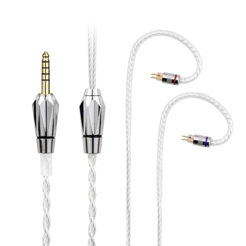 cooyin 水晶の恋 リケーブル 2pin 0.78 ケーブル イヤホン HIFI音質 4芯 銀メッキ単結晶銅 A3000・A4000・A5000・MAKE4・Topaz・Autumn・Winterなどに適合する 4.4mm