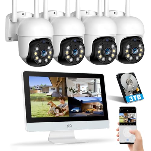 【500万画素10インチモニター】防犯カメラ ワイヤレス 屋外 YESKAMOO Amazon.co.jp: 【500万高画素夜間カラー・金属製】YESKAMOO 防犯カメラ