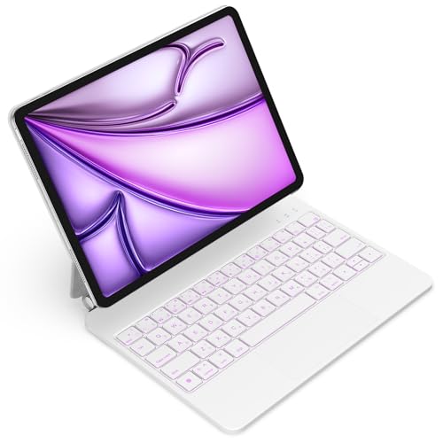 WOTOWEL 神通力鍵盤 iPad Air11in（M4/M3/M2） i-PadAir10.9in第4/5時人 i-PadPro11in第4/3/2/1時人 日本語申し合わせ 高正確性貨物自動車パッド付き添い人 LEDうしろ側点火装置 iPad鍵盤付き添い人容れもの スーマートキーボード 磁気ねばり着く