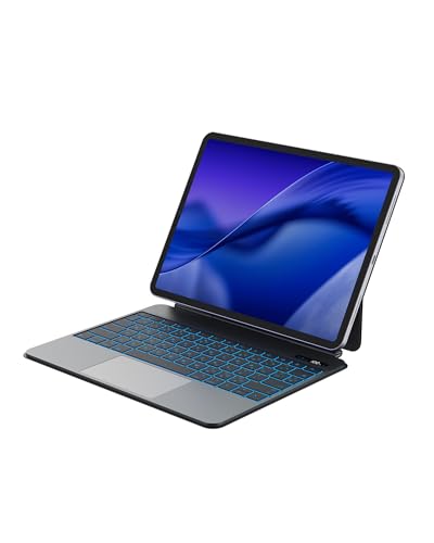 BETTDOW 新型軽さ神通力鍵盤 2025 iPad Air7 13inch(M3)\u00262024 Air6(M2) 13inch相応う磁気鍵盤容れもの 金属元素ダイアログボックス 軽さ iPad Pro 12.9inch第3/4/5/6時人生きる 貨物自動車パッド付き添い人容れもの 高感じやすさ磁気へばり着く JIS取り合わせ 日本語書きあらわす書 黒いこと