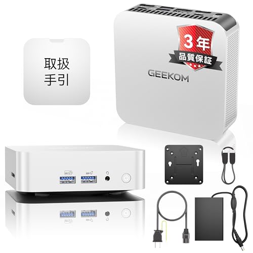 GEEKOM A8 ミニPC3年保証&middot;全金属CNCAMD Ryzen 7 8745HS（8C/16T）16GB DDR5+1TB SSD｜Radeon 780M｜USB4&times;2（OcuLinkからの革新代替）｜4画面出力｜WiFi 6E+2.5G LAN｜Win 11 Pro｜在宅/クリエイター向け mini pc｜Historia　店 59,626円