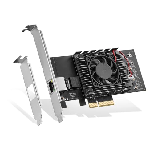 Binardat 10GイーサネットPCIe網状組織アダプター、Intel X540心付けローカルエリアネットワーク制御装置、Windows/リナックス用10G/1G/100MbpsイーサネットRJ45 NIC歌留多