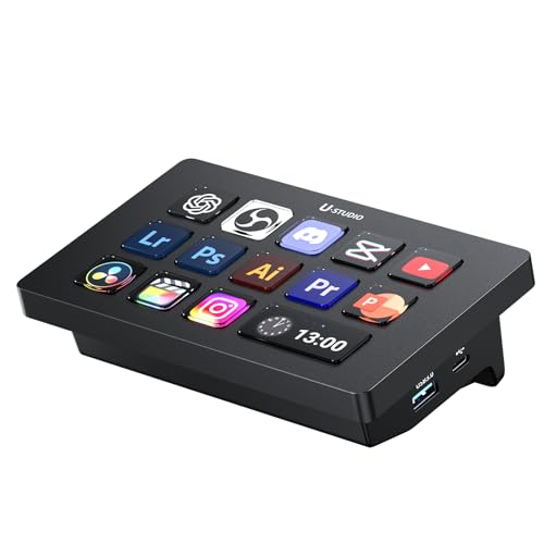 Ulanzi D200H Stream Controller 流れ 制御装置2025年新版日本語相応う 7-インチ-1 取りひろげる界面 USB3.0高速道路移らす PD手っとり早い申し受ける 13個カスタム能力のあるな手当たり 人工知能学事務室手つだい ライブ送達 コンテンツ仕立て上げる用 薬物\u0026落っこちるで据え付ける能力のある Stream
