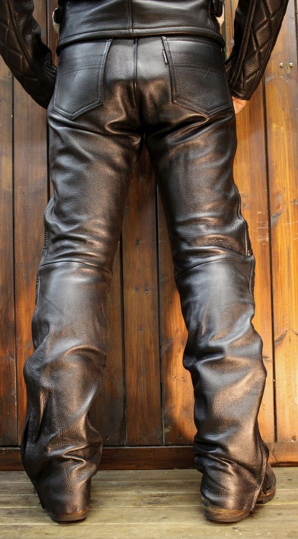 【楽天市場】KADOYA（カドヤ）k'S leather TCS-PANTS 2 膝カップ付き ブーツアウト レザーパンツ 革パンツ
