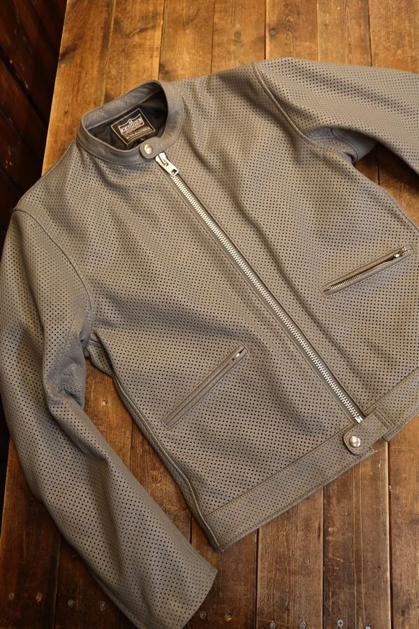 KADOYA カドヤ パンチングレザー シングルライダース アイボリー LL 革ジャン パンチング レザージャケット｜カドヤ公式オンライン