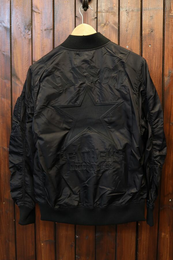 VANSONバンソン NVJK-2506 MA-1 ワンスター フライトジャケット ブラックB