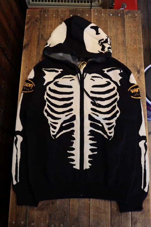 VANSON スカルデザイン ニットジャンパー VANSON スカルデザイン ニットジャケット - メルカリ