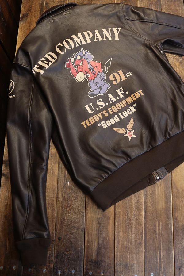 TEDCOMPANY エフ商会　TEDMANテッドマン　限定販売　TA2-400 レザーA2ジャケット　ラムレザー　革ジャン｜History　ヒストリー店