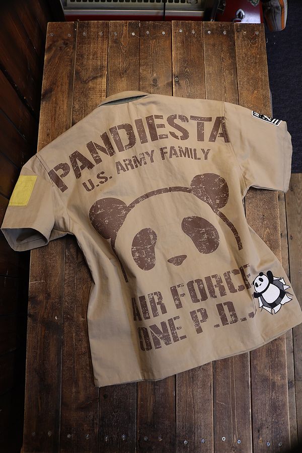 【PANDIESTA JAPAN】パンディエスタジャパン 熊猫謹製　 5554952　PDJ-ARMY　ミリタリーシャツ　カラー：ベージュ　サイズ：M/L/XL/XXL (ユニセックス）