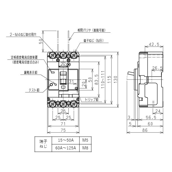 日立 漏電遮断機 高遮断形-