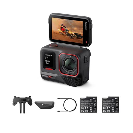 Insta360 Ace Pro 2 デュアルバッテリーキット-SD歌留多なし ライカとの一緒になる発展による雨合羽操作手順の8K動き写真器。1/1.3in検出器、デュアル人工知能学手当て 暗所動作