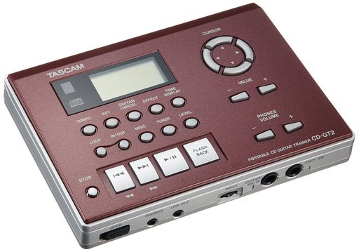 TASCAM(タスカム) CD-GT2 ギター練習 CDプレーヤー チューナー 小型 コンパクト ポータブル キーチェンジ スピード・テンポチェンジ ギターキャンセル|HiT Creations