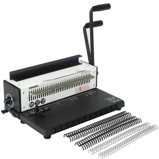 RAYSOONER TD-1500B34 製本機 角穴 1~34穴まで調整可能 パンチングと製本が一体化 穴あけパンチ A4、A5、B5用紙対応 15枚パンチ可能 手動 強力 省力 ルーズリーフ製本 学校、企業、家庭、オフィス用|HiT Creations