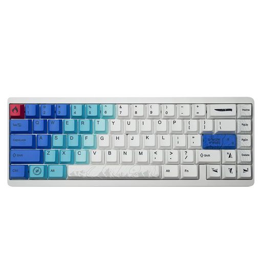 MechkeysVARMILOMuse65ゲーミングキーボード、CNC工業軽銀アロイシャーシ、有線マグネティックホワイトスイッチキーボード、FPS力くらべ用の合わせる能力のあるな銃の引き金付き添い人(SuMmit)