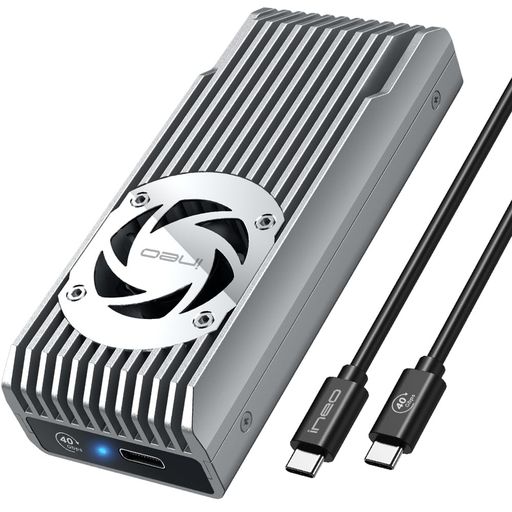 ineo M.2 PCIe NVMe SSD 放熱用の軽銀アロイフィンと静音気違い内蔵 書きとどめる保護すること役立つこと (Silver, 40Gbps)