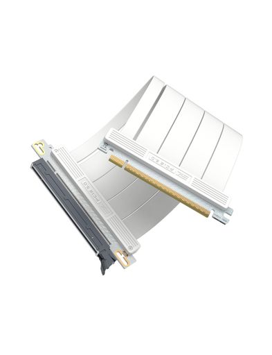 EZDIY-FAB PCIe 5.0 x16 ライザーケーブル 128GB/s GPU延長用 垂直マウント対応 20cm 180度 - ホワイト｜HiT Creations