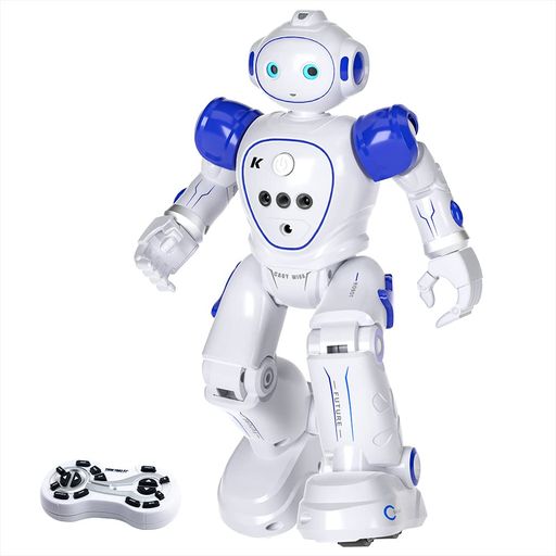 ロボットおもちゃスマートロボット子供向け多機能充電式-IKINGAIロボット子供向けプログラミングロボット動くおもちゃ音楽デモLEDRCロボット手振り制御子供用女の子男の子のおもちゃ誕…