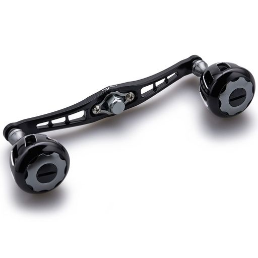 HEIGHTEN120mmリールハンドル32mmノブ搭載シマノダイワアブガルシア通用ベイトリール用WheelSeries(ブラック&ブラック/ガンメタル)(HT10205)