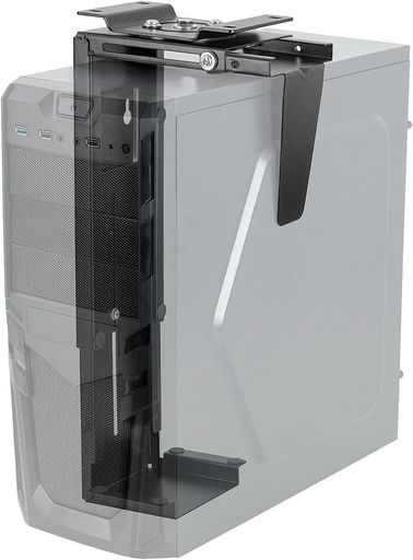 PholitenCPUホルダー吊り下げPCホルダー壁&デスク取り付けパソコンスタンドデスク下CPU冷却省スペース回転式ほこり対策PCケース吊り下げZJJ001