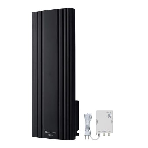 サン電子 地デジ用UHF平面アンテナ ブースタ内蔵型 26素子 水平偏波用 ブラック WG26B-K-EC｜HiT Creations 19,619円