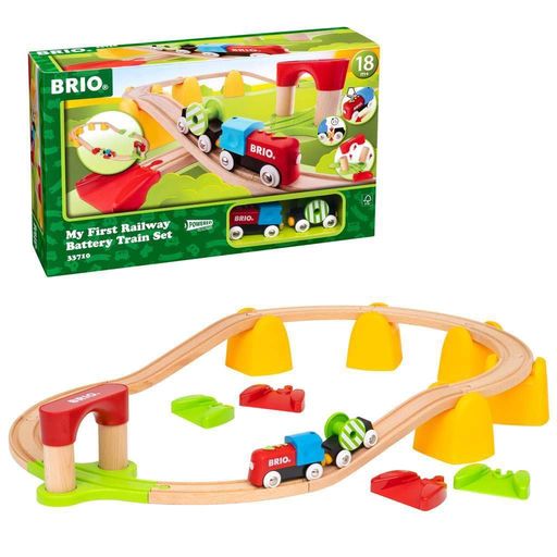 BRIO(ブリオ)マイファーストバッテリーパワーレールセット33710対象年齢1歳半~【おもちゃ玩具木製おもちゃ機関車レールセットプレゼント(誕生日/クリスマス)】