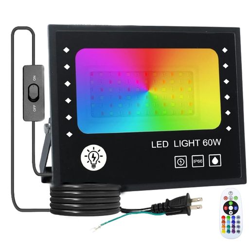 舞台照明 60W 屋外 景観照明 RGB看板灯 庭園灯 LED雰囲気ライト Amazon.co.jp: CLY RGBライト 60W 投光器 LED雰囲気ライト 屋外