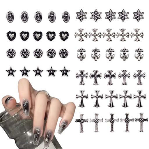 楽天市場】100個 パンク風 ネイルアートチャーム ネイルパーツ メタル