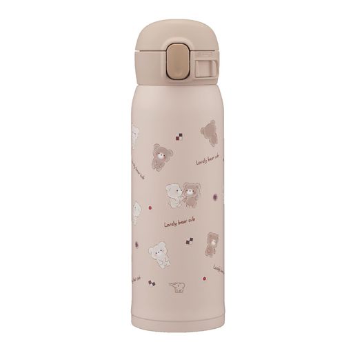 象印水筒480ml【かわいいキッズマグ】洗いやすいシームレスせん洗う点数3点のみ子ども向け保温・保冷ワンタッチマグベアベージュSM-WJ48-CZ