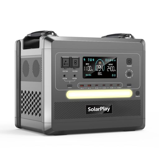 SolarPlayQ2402携帯型ワット数2400W大電気容量2160Wh675000mAh長生存期間リン酸鉄リチウム手っとり早い申し受ける申し受けるインプット合わせる可ACDCUSB-A/USB-C/XT60最終生産物界面積み上げる等しく申し受ける可50サイクル/60サイクル純正弦波