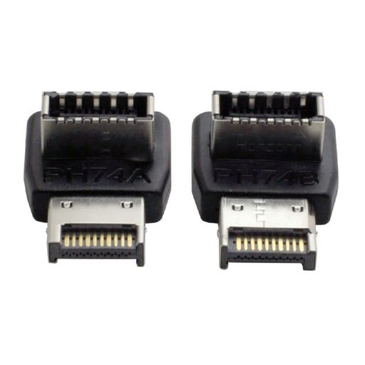 cableccオーバーモールドUSB3.1フロントパネルヘッダーオス-メスType-Eマザーボード拡張データアダプター2個